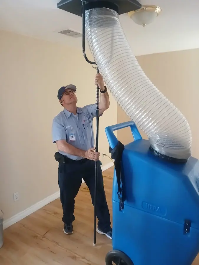 Mini Split Installation technician using HEPA equipment in Steamboat Springs